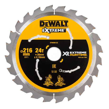 Dewalt Zubehör dt99568 xr Kreissägeblatt 216 x 30 mm 24 Zähne – dt99568-qz