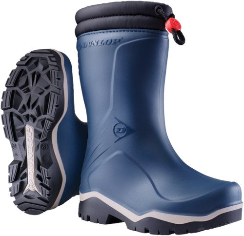 Dunlop k354061 blizzard kinderlaars gevoerd pvc blauw grijs zwart - maat 25 - 00.032.004.25