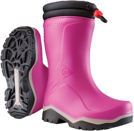 Dunlop k374061 blizzard kinderlaars gevoerd pvc roze grijs zwart - maat 27 - 00.032.005.27