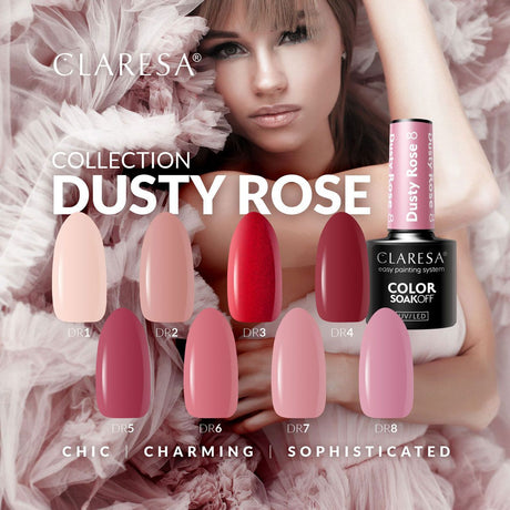 Claresa UV-LED-Gel-Nagellack, 5 ml, Dusty Rose 1