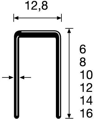 Dutack 12 mm Heftklammern | 12,8 mm | 10.000 Stück - 5088020