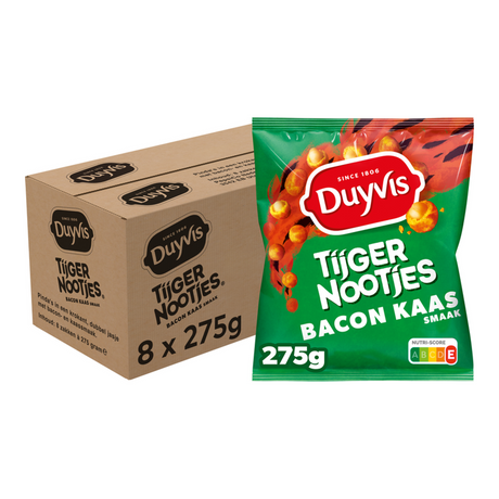 Duyvis tijgernootjes bacon cheese (8x 275gr)