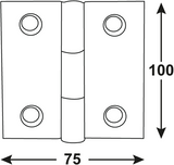 Connex-Scharnier 100x75mm GVZ - dy2006181