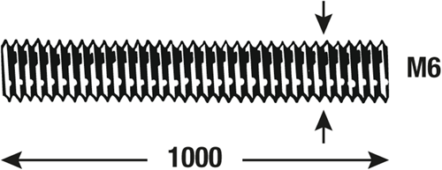 Connex-Gewindestange M6 1 m Edelstahl – dy250693