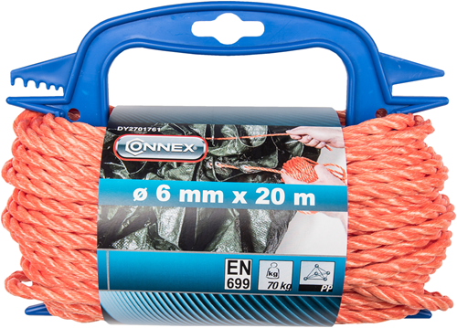 Connex PP-Seil 6 mm, 70 kg, orange, Rolle 20 m – dy2701761