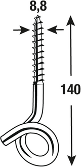 Connex Schaukelhaken 8,8x140 2 Stück vorne - dy270540