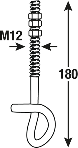 Connex Schaukelhaken M12x180 2 Stück VZ - Dy270544
