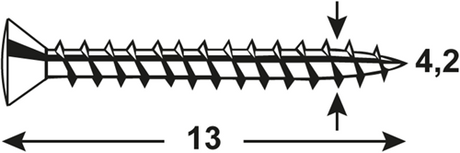 Connex Blechschraube BVK 4,2x13 20 Stück Edelstahl-A4 - DY4834213