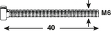 Connex BZK Bolzen Low Kcil M6x40 4 Stück Edelstahl-A4 – Dy4880640