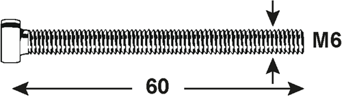 Connex BZK Bolzen Low Kcil M6x60 2 Stück Edelstahl-A4 – Dy4880660