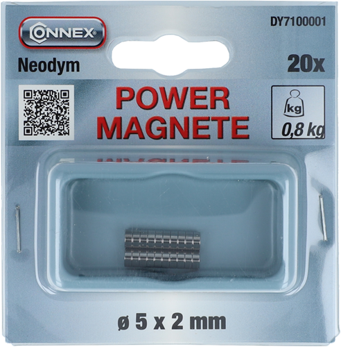 Connex-Magnet Neodym rund 5x2 20 Stück 0,8 kg - dy7100001