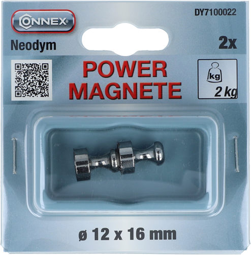Connex-Magnet Neodym-Griff D12 mm 2 Stück 2 kg – dy7100022