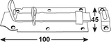 Connex platte schuif 45x100 met gat bvz - dyb2204001
