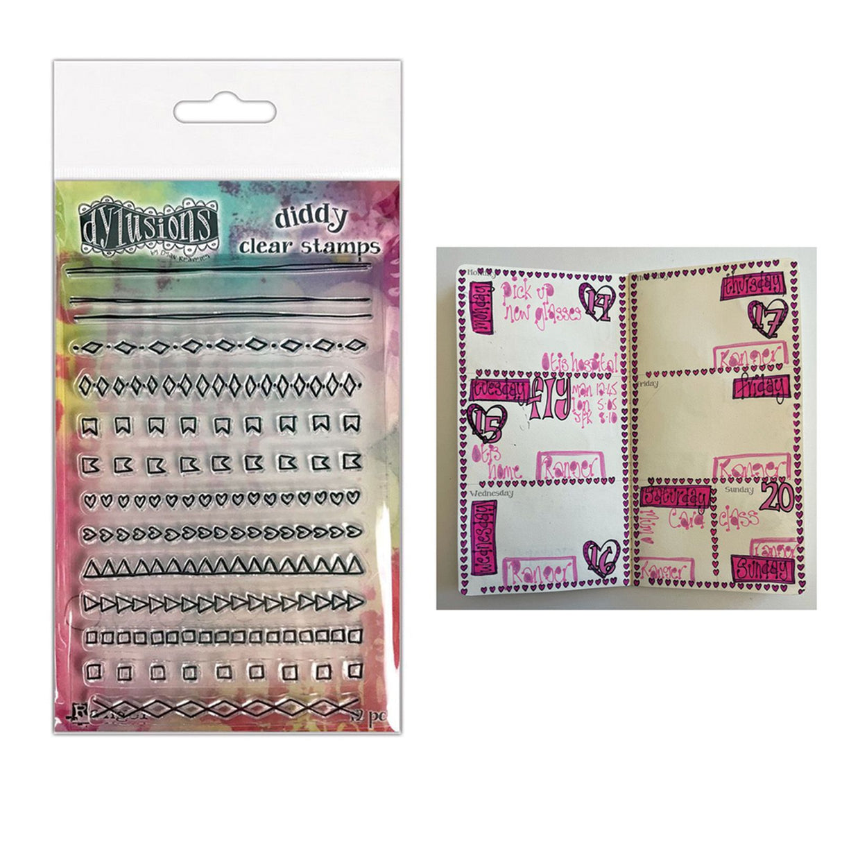 Ranger Ink Ranger • Dylusions Diddy Clear Stamps Mini-Doodles