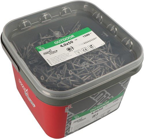 Dynaplus unischroef spaanplaatschroef ar-coating platkop deeldraad +snijpunt torx tx30 6.0x80 42 | 350 stuks - 0289.14.50401