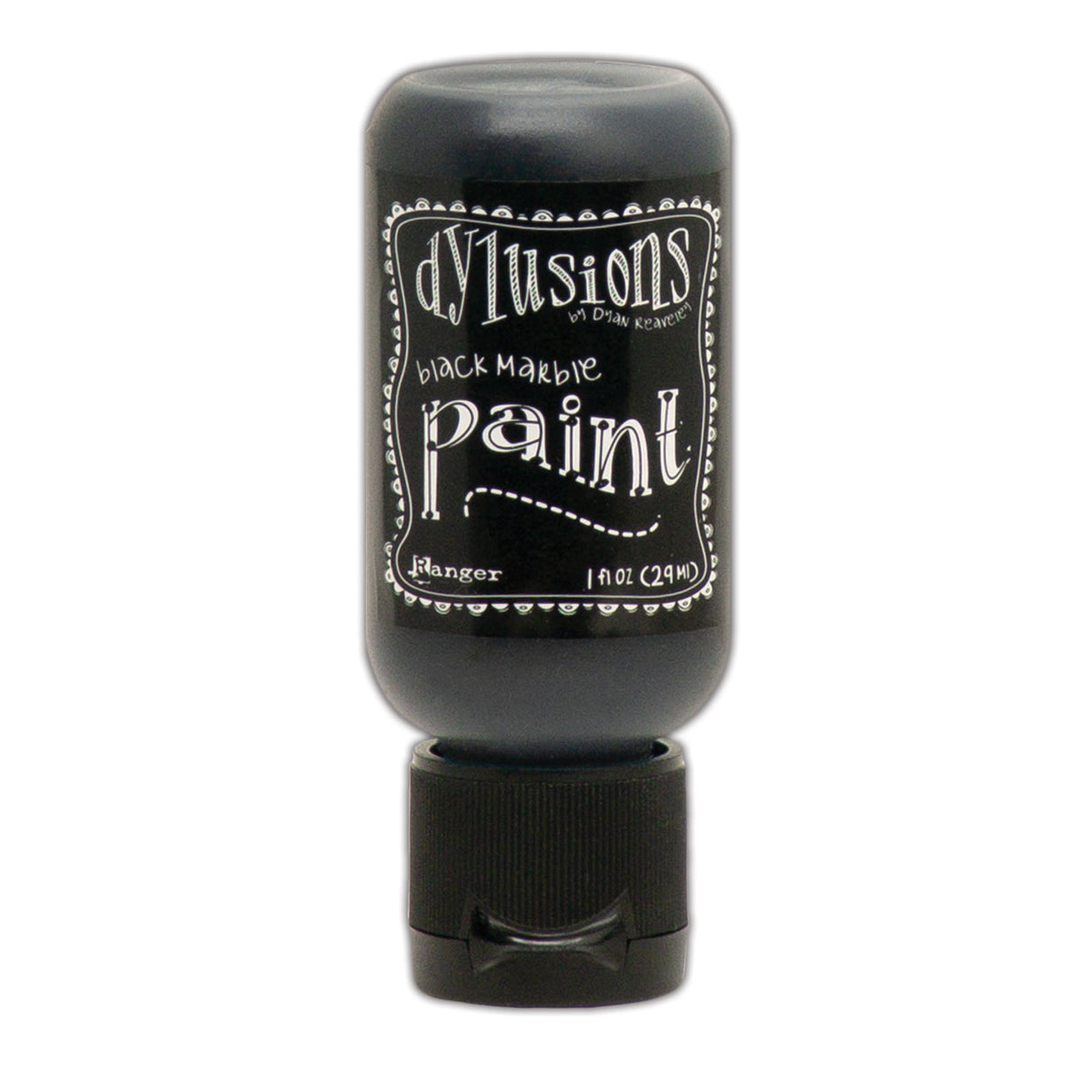 Ranger Tinte Ranger • Dylusions Lackflasche mit Klappverschluss, schwarzer Marmor, 29 ml