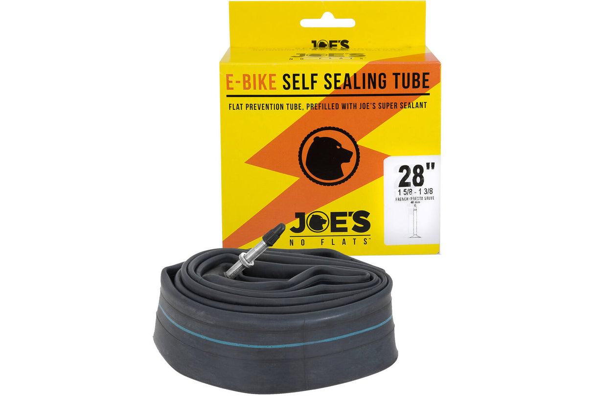 Joe's No Flats Tubo interno Tubo de auto sellado FV 48 mm 28x1 5 8-1 3 8 E-Bike