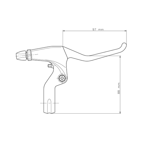 Miranda Bremshebelset 3-Finger schwarz mattsilber