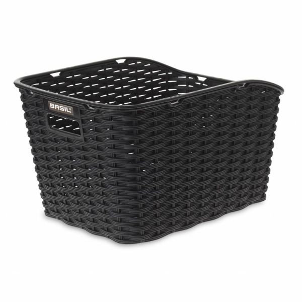 Basilikum Weave WP - Fahrradkorb - auf der Rückseite - schwarz
