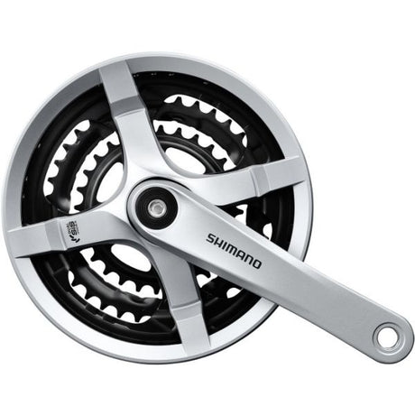 Shimano – Kurbelgarnitur FC-TY501 – 170 mm Kurbelarm – 48 × 38 × 28 Zähne – Silber
