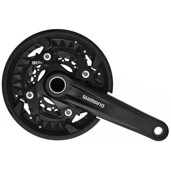 Shimano Cranket MTB 3 x 10 Geschwindigkeit FC-MT500 mit 175-mm-Kurbelmarker 40-30-22T-schwarz