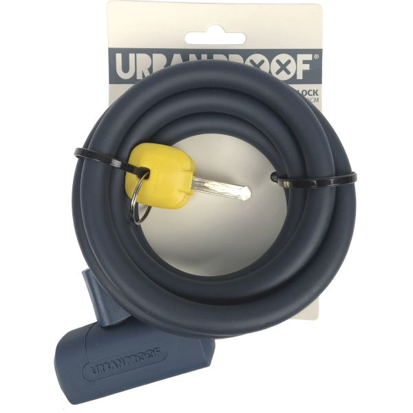 Urbanfestes Spiralschloss 12 mm*150 cm mattblau