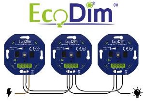 Enzo eco led dimmer 0-250w ecodim multi fase afsnijding - 4355428