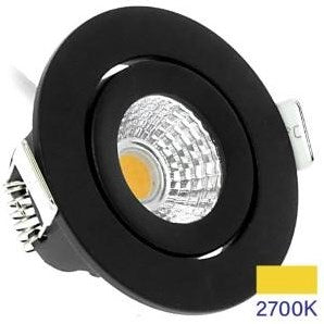 Enzo ecodim led inbouwspot 5w 2700k 62mm 60gr rond verstelbaar zwart - led4835
