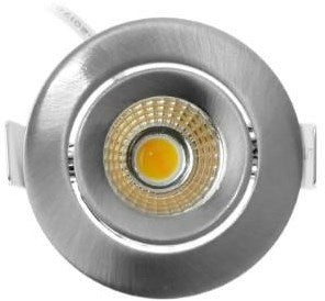 Enzo ecodim led inbouwspot 5w dimtowarm 62mm 36gr rond verstelbaar geschuurd staal - led4740