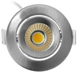 Enzo ecodim led inbouwspot 5w dimtowarm 62mm 36gr rond verstelbaar geschuurd staal - led4740