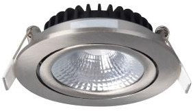 Enzo ecodim led inbouwspot 5w dimtowarm 85mm 36gr rond verstelbaar geschuurd staal - led4720