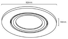 Enzo ecodim led meubelspot 3w 2700k 62mm rond wit - led4900