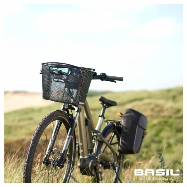 Basilikum Miles Bicycle Rucksack - Multifunktionaler grauer Fahrradbeutel für Männer - 17l - Hook -on -System