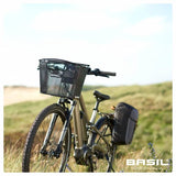 Basilikum Miles Bicycle Rucksack - Multifunktionaler grauer Fahrradbeutel für Männer - 17l - Hook -on -System