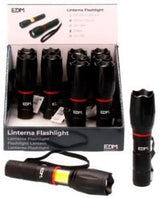 Enzo edm led zaklamp uitschuifbaar 5w +3w aluminium 3xaaa - 5710010