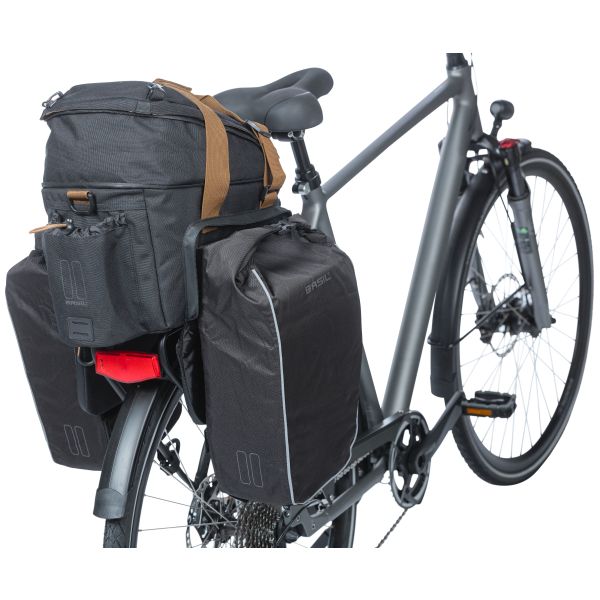 Basilikum Miles XL Pro Gepäckfadenbeutel, Schwarz, Polyester, wasserdicht, 9-36L
