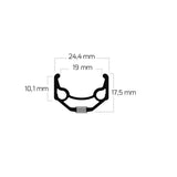 Ryde Velg Zac 19 26 559 x 19C Aluminium 32 Löcher 14g Schwarz
