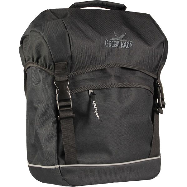 Greenlands einzelne Fahrradtasche Reise 25 Liter 32 x 42 x 19 cm - Schwarz