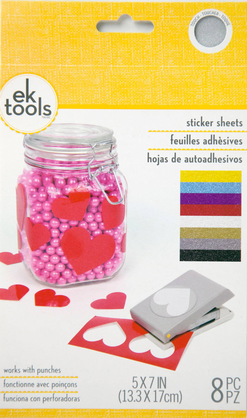 Ek Tools • Glitzer-Aufkleberbögen, 8 Stück
