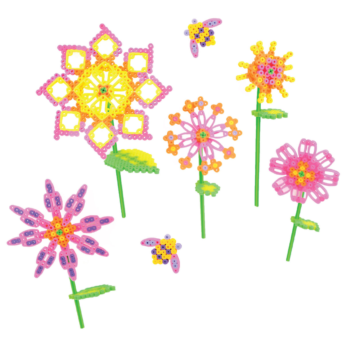 Perler • Blühende Blumen verschmolzenes Perlenset