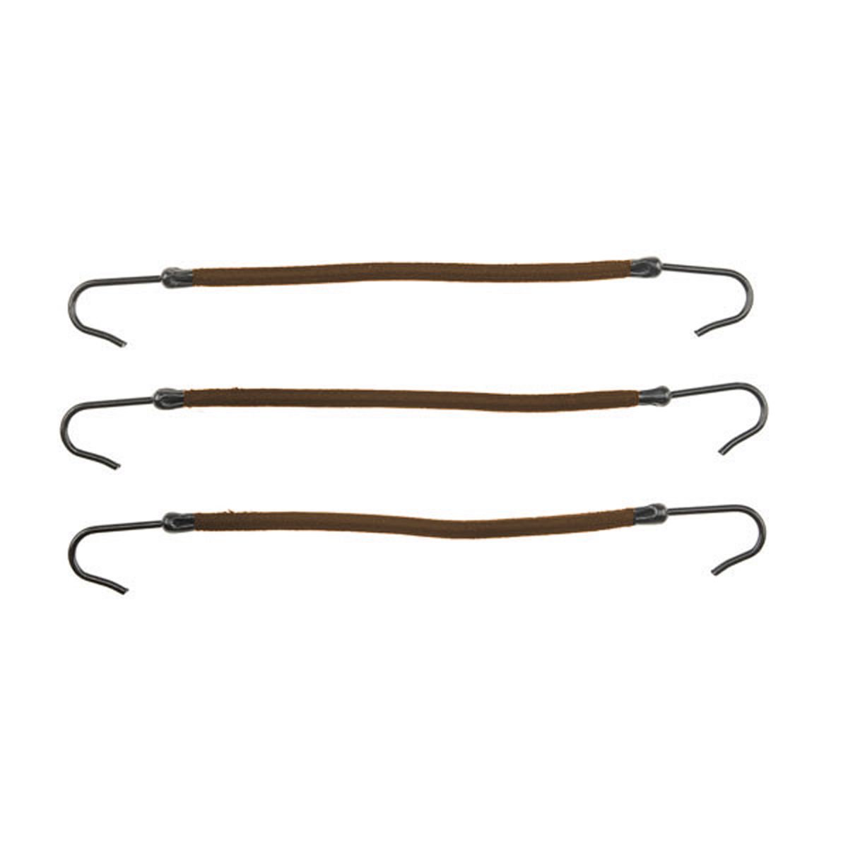 Vorderes Friseurgummi mit Haken braun 10 Stk.