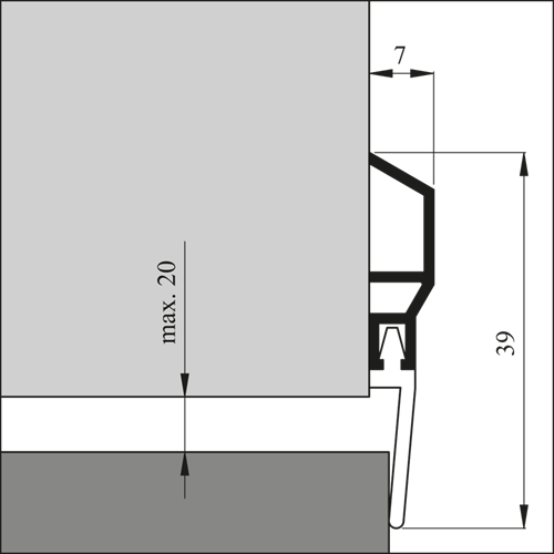 Ellen 1071671 - klassisch 100cm | 1 Stk