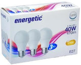 Energetische LED-Glühlampen E27 40W 3 Stück