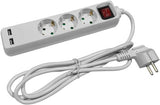 Entac tcd ra 3 V 1,5 m Kabel mit 2 x USB + Schalter weiß – 6872632