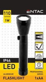 Enzo Entac LED-Taschenlampe 1 W Aluminium schwarz 1xaa 5700110