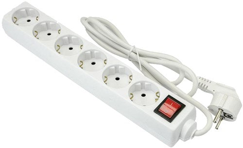 Enzo entac tcd ra 6-Wege-1,5-Meter-Kabel mit Schalter weiß 6872010
