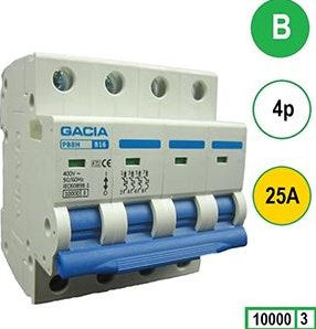 Enzo gacia installatieautomaat 25a. b kar 4p gacia - 4517824