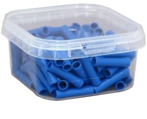 Enzo kabelschoen vlaksteker female iso blauw 6.3x0.8mm - 4433330