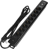 Enzo-Überspannungsschutz | 8-fach | 3m | 2x USB schwarz - 3873780