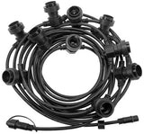 Enzo prikkabelset | 50m | met 50 e27 fittingen | koppelbaar - 1253806